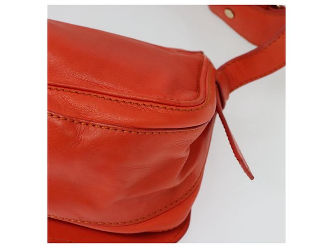 Céline Borsa a Spalla CELINE in Pelle Arancione Oro Auth bs28303 D'oro - vista 16