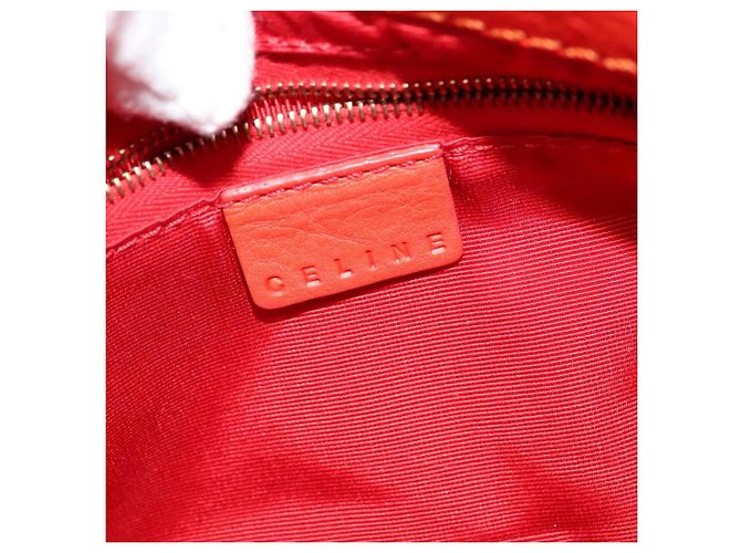 Céline Borsa a Spalla CELINE in Pelle Arancione Oro Auth bs28303 D'oro - vista 17