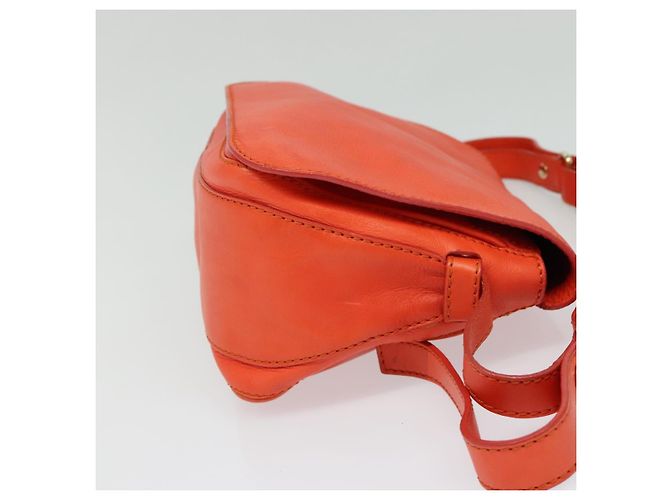 Céline Borsa a Spalla CELINE in Pelle Arancione Oro Auth bs28303 D'oro - vista 4