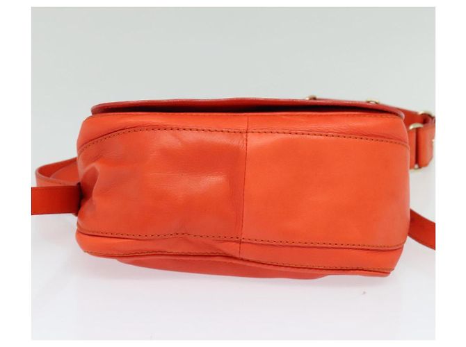Céline Borsa a Spalla CELINE in Pelle Arancione Oro Auth bs28303 D'oro - vista 5