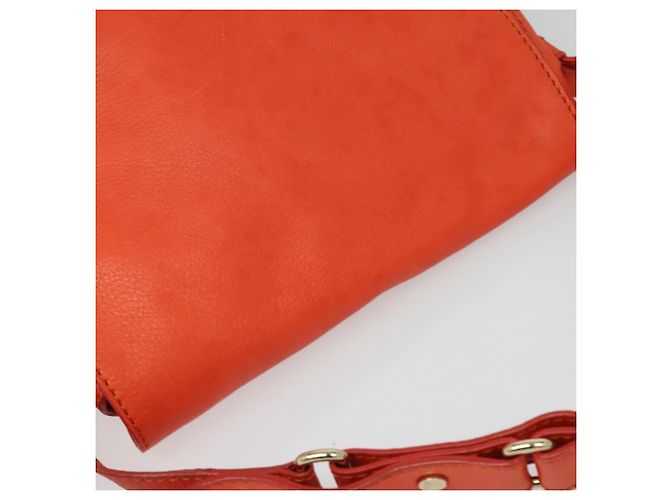 Céline Borsa a Spalla CELINE in Pelle Arancione Oro Auth bs28303 D'oro - vista 6