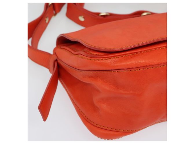 Céline Borsa a Spalla CELINE in Pelle Arancione Oro Auth bs28303 D'oro - vista 9