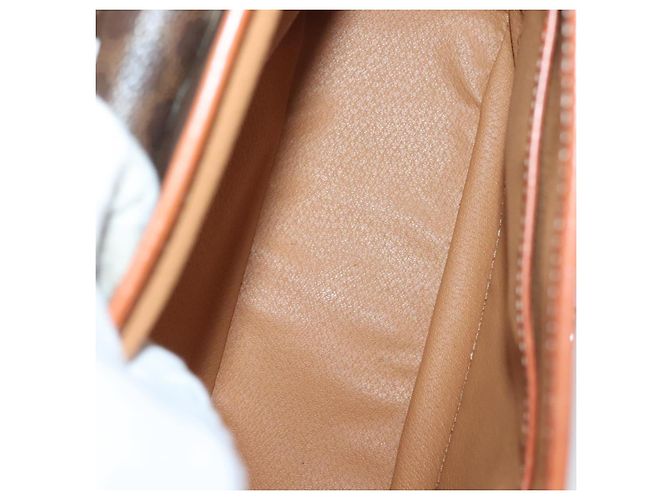 Céline Borsa a mano in tela Macadam CELINE in pelle PVC 2 in 1 marrone oro Auth 132850 D'oro - vista 10