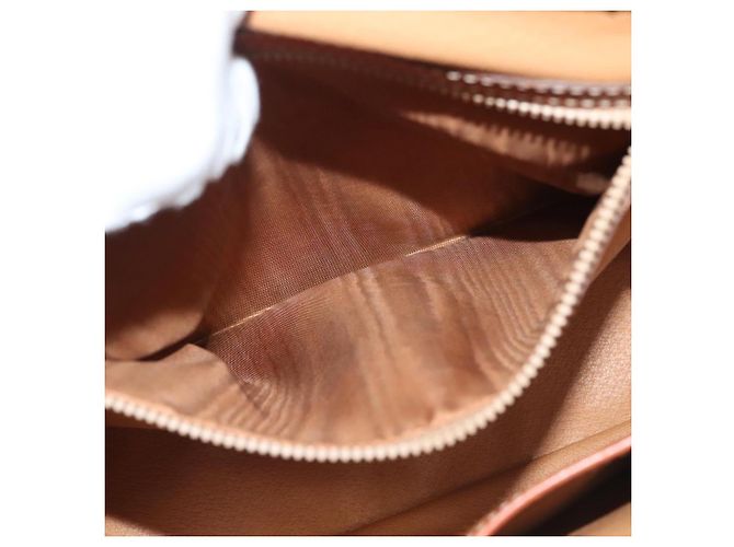 Céline Borsa a mano in tela Macadam CELINE in pelle PVC 2 in 1 marrone oro Auth 132850 D'oro - vista 11