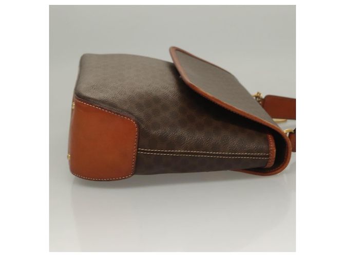 Céline Borsa a mano in tela Macadam CELINE in pelle PVC 2 in 1 marrone oro Auth 132850 D'oro - vista 3