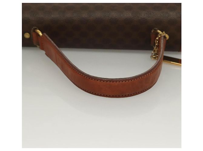 Céline Borsa a mano in tela Macadam CELINE in pelle PVC 2 in 1 marrone oro Auth 132850 D'oro - vista 7