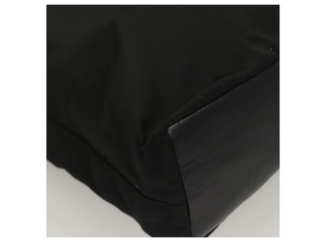 PRADA Bolsa de mão em nylon preto prata Auth sw1295 - vista 15