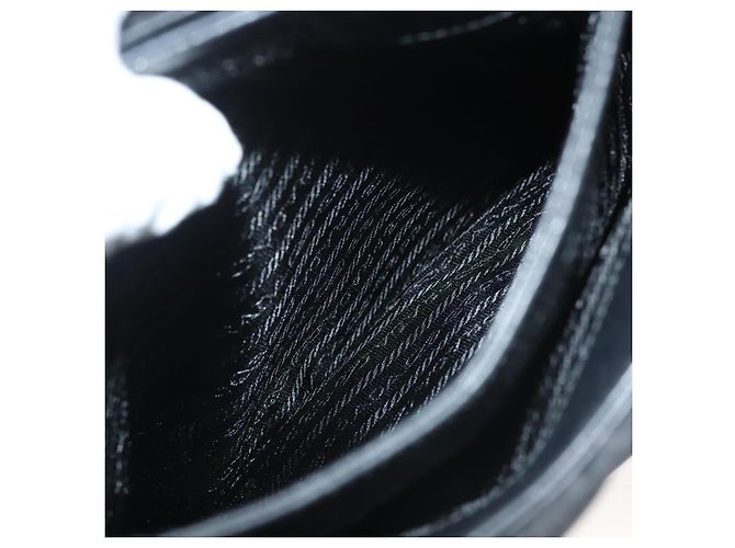 PRADA Bolsa de mão em nylon preto prata Auth sw1295 - vista 24