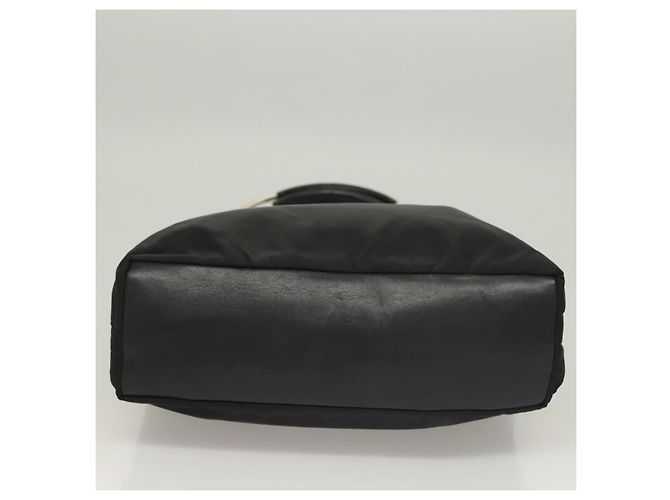 PRADA Bolsa de mão em nylon preto prata Auth sw1295 - vista 5