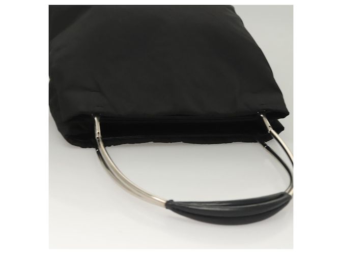 PRADA Bolsa de mão em nylon preto prata Auth sw1295 - vista 6