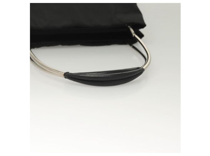 PRADA Bolsa de mão em nylon preto prata Auth sw1295 - vista 7