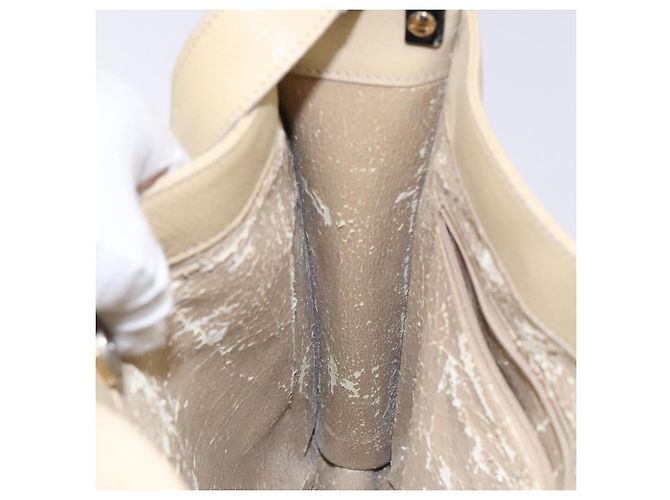 Borsa a Spalla in Pelle Beige Oro GUCCI 001 3444 1801 Auth 132039 - vista 20
