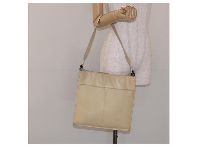 Borsa a Spalla in Pelle Beige Oro GUCCI 001 3444 1801 Auth 132039 - vista 22