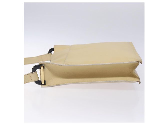 Borsa a Spalla in Pelle Beige Oro GUCCI 001 3444 1801 Auth 132039 - vista 4