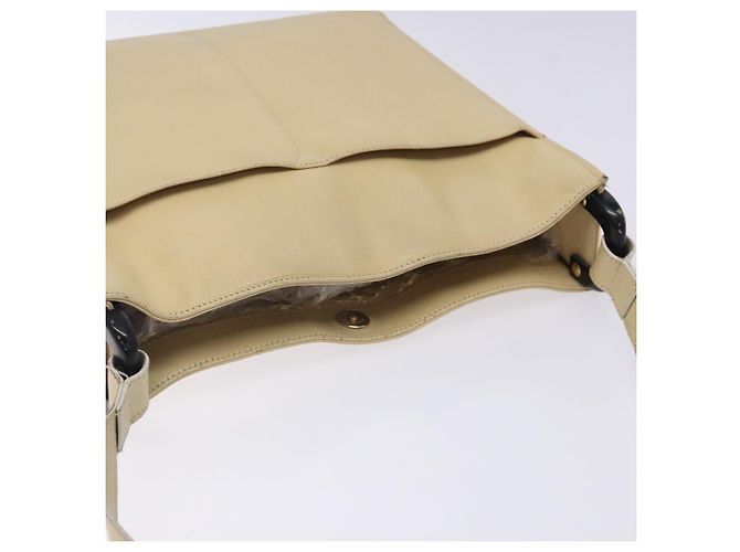 Borsa a Spalla in Pelle Beige Oro GUCCI 001 3444 1801 Auth 132039 - vista 6