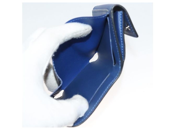 LOUIS VUITTON Portafoglio Compatto Taigalama Discovery Blu M67620 Auth 134375 - vista 10