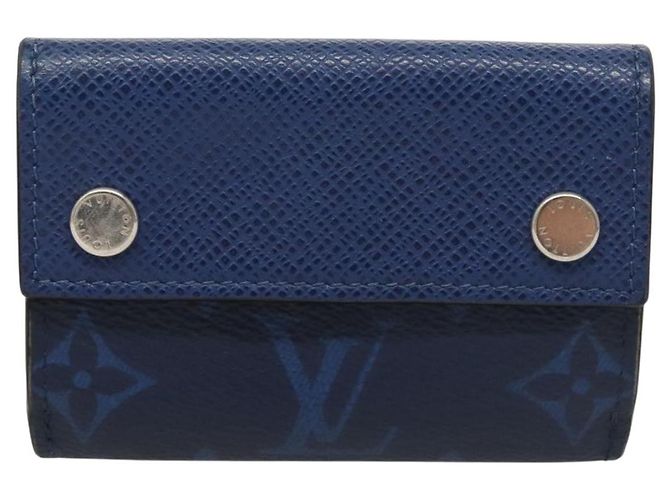 LOUIS VUITTON Portafoglio Compatto Taigalama Discovery Blu M67620 Auth 134375 - vista 13