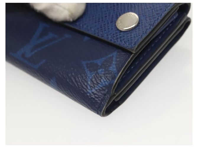 LOUIS VUITTON Portafoglio Compatto Taigalama Discovery Blu M67620 Auth 134375 - vista 14