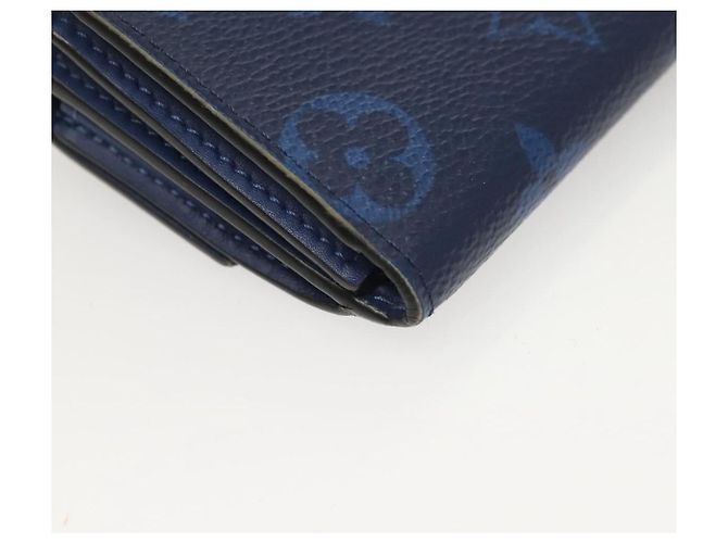 LOUIS VUITTON Portafoglio Compatto Taigalama Discovery Blu M67620 Auth 134375 - vista 15