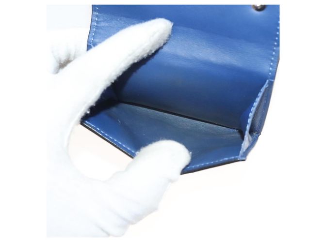 LOUIS VUITTON Portafoglio Compatto Taigalama Discovery Blu M67620 Auth 134375 - vista 18