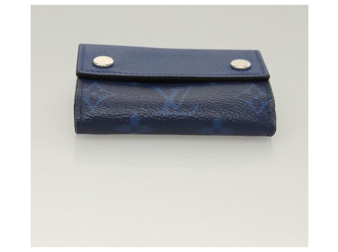LOUIS VUITTON Portafoglio Compatto Taigalama Discovery Blu M67620 Auth 134375 - vista 6
