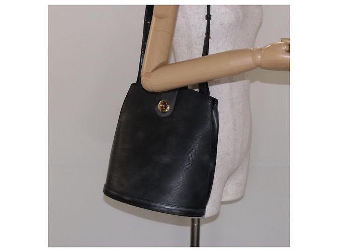 LOUIS VUITTON Bolsa de Ombro Epi Cluny Preta M52252 LV Auth gh354 Preto - vista 21