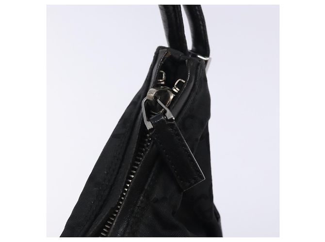 Borsa a Spalla GG Canvas Gucci Nylon Nero Argento 001 3766 Auth BA4115 - vista 10