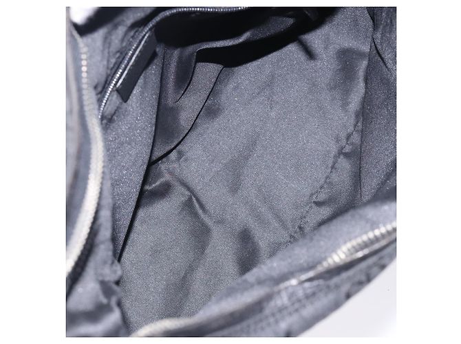 Borsa a Spalla GG Canvas Gucci Nylon Nero Argento 001 3766 Auth BA4115 - vista 11