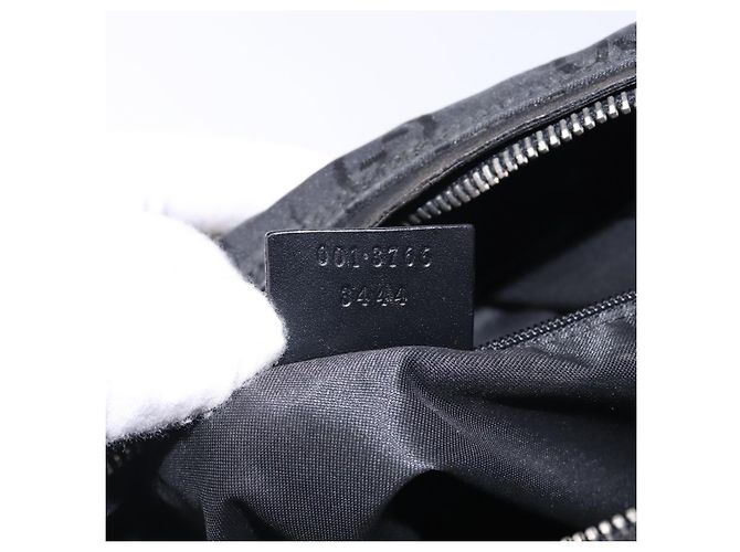 Borsa a Spalla GG Canvas Gucci Nylon Nero Argento 001 3766 Auth BA4115 - vista 12