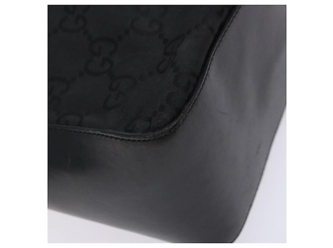 Borsa a Spalla GG Canvas Gucci Nylon Nero Argento 001 3766 Auth BA4115 - vista 14