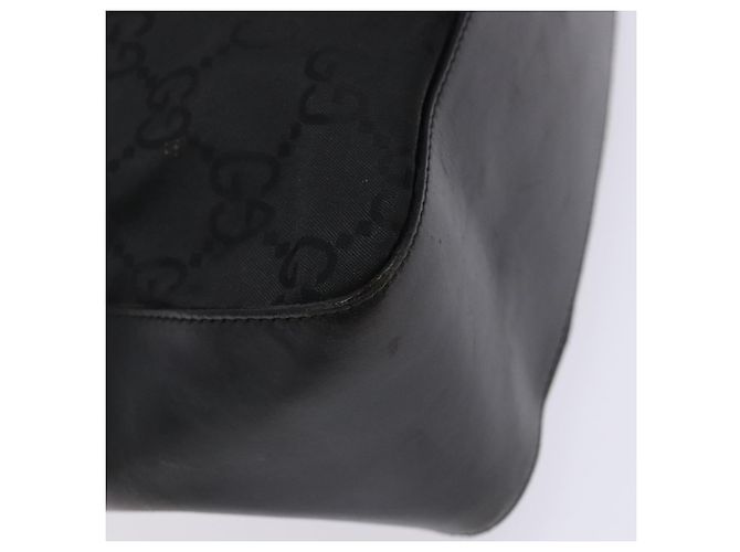 Borsa a Spalla GG Canvas Gucci Nylon Nero Argento 001 3766 Auth BA4115 - vista 16