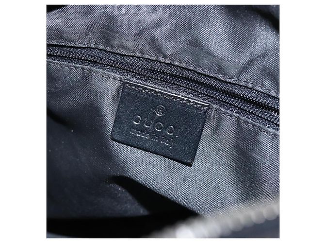 Borsa a Spalla GG Canvas Gucci Nylon Nero Argento 001 3766 Auth BA4115 - vista 18