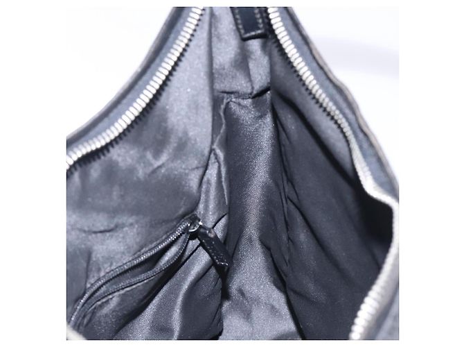 Borsa a Spalla GG Canvas Gucci Nylon Nero Argento 001 3766 Auth BA4115 - vista 19