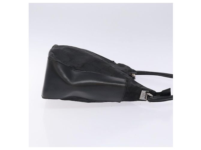 Borsa a Spalla GG Canvas Gucci Nylon Nero Argento 001 3766 Auth BA4115 - vista 3