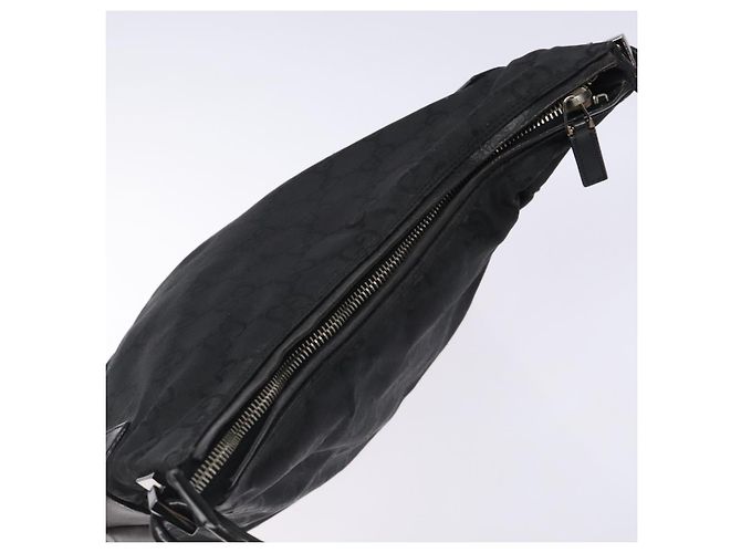 Borsa a Spalla GG Canvas Gucci Nylon Nero Argento 001 3766 Auth BA4115 - vista 6
