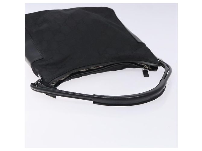 Borsa a Spalla GG Canvas Gucci Nylon Nero Argento 001 3766 Auth BA4115 - vista 7