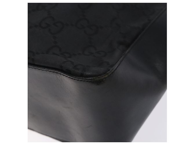 Borsa a Spalla GG Canvas Gucci Nylon Nero Argento 001 3766 Auth BA4115 - vista 9