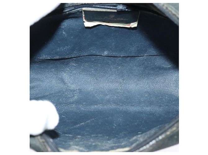 Borsa a Spalla Gucci GG Supreme Sherry Line PVC Blu Navy Oro 98 02 005 Auth BA4122 D'oro - vista 10