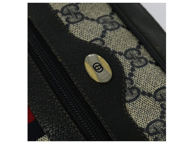 Borsa a Spalla Gucci GG Supreme Sherry Line PVC Blu Navy Oro 98 02 005 Auth BA4122 D'oro - vista 17