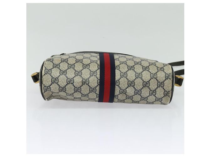 Borsa a Spalla Gucci GG Supreme Sherry Line PVC Blu Navy Oro 98 02 005 Auth BA4122 D'oro - vista 5
