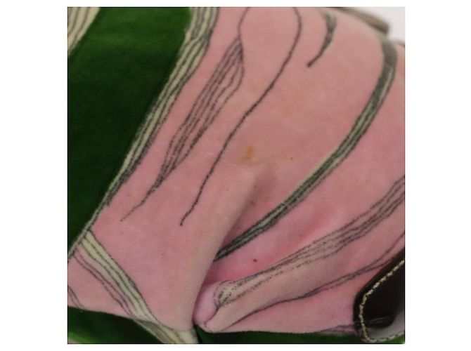 Borsa Miu Miu in Velluto 2 in 1 Rosa Argento Auth 131588 - vista 10
