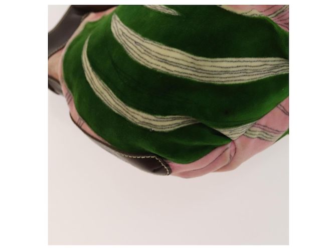 Borsa Miu Miu in Velluto 2 in 1 Rosa Argento Auth 131588 - vista 16