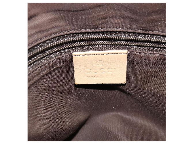 Borsa a Spalla GG Canvas Gucci Beige Oro 203257 Auth 134640 D'oro - vista 17