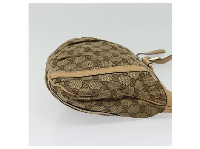 Borsa a Spalla GG Canvas Gucci Beige Oro 203257 Auth 134640 D'oro - vista 4