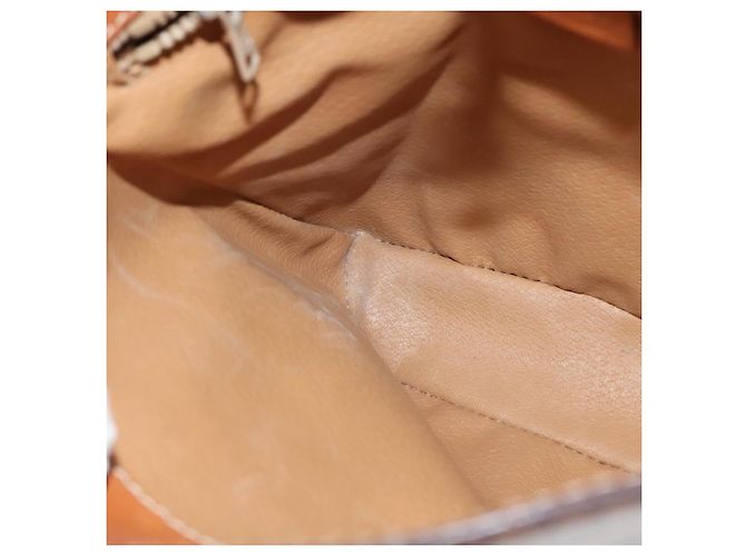 Céline Borsa a Spalla in Tela Macadam CELINE PVC Beige Oro Auth 132542 D'oro - vista 20