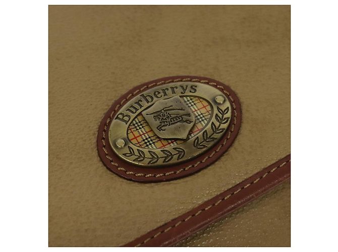 Autre Marque Borsa a Spalla Burberrys in Tela PVC Beige Oro Auth bs28159 D'oro - vista 17