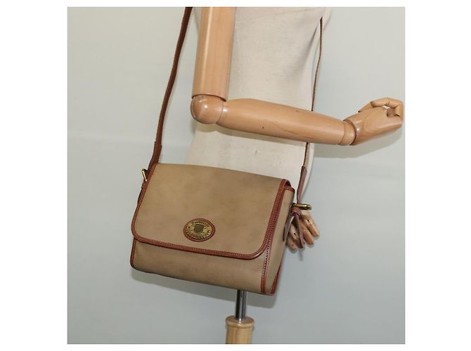Autre Marque Borsa a Spalla Burberrys in Tela PVC Beige Oro Auth bs28159 D'oro - vista 21