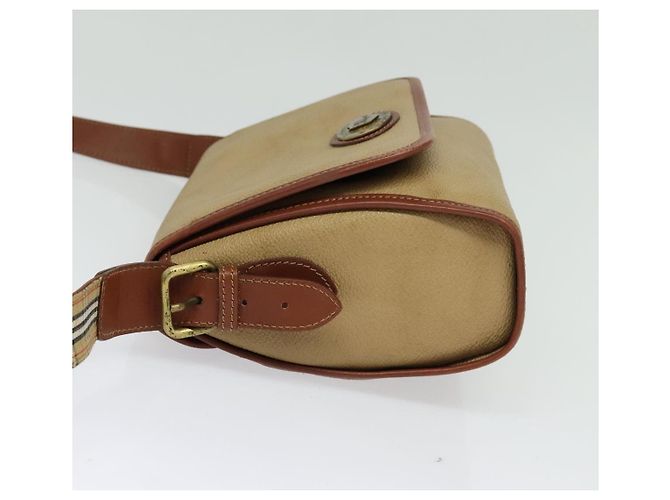 Autre Marque Borsa a Spalla Burberrys in Tela PVC Beige Oro Auth bs28159 D'oro - vista 3