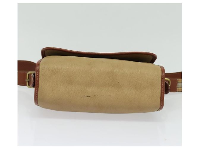 Autre Marque Borsa a Spalla Burberrys in Tela PVC Beige Oro Auth bs28159 D'oro - vista 5