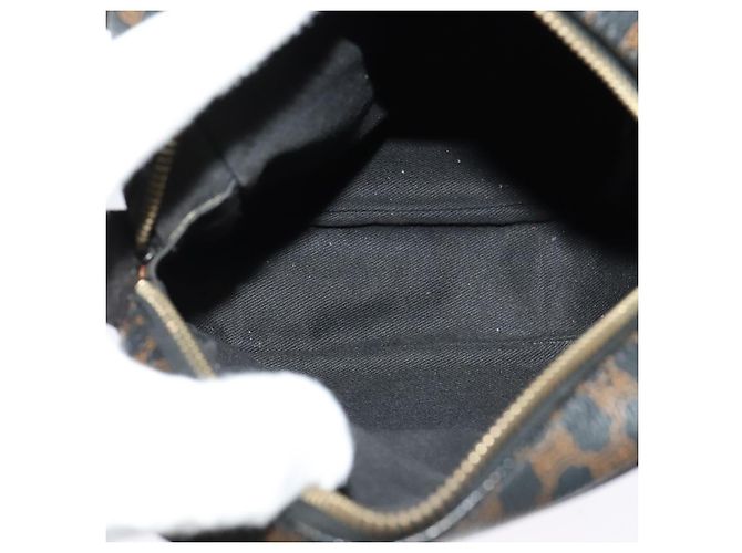 Céline Sac à épaule en toile Macadam CELINE en cuir PVC noir et or Auth ki5807 Doré - vue 10